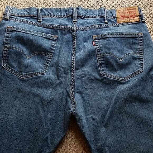 42 x 30 Levi's 559 Original Blue Jeans Strauss Zipper Rive - Picture 3 of 8